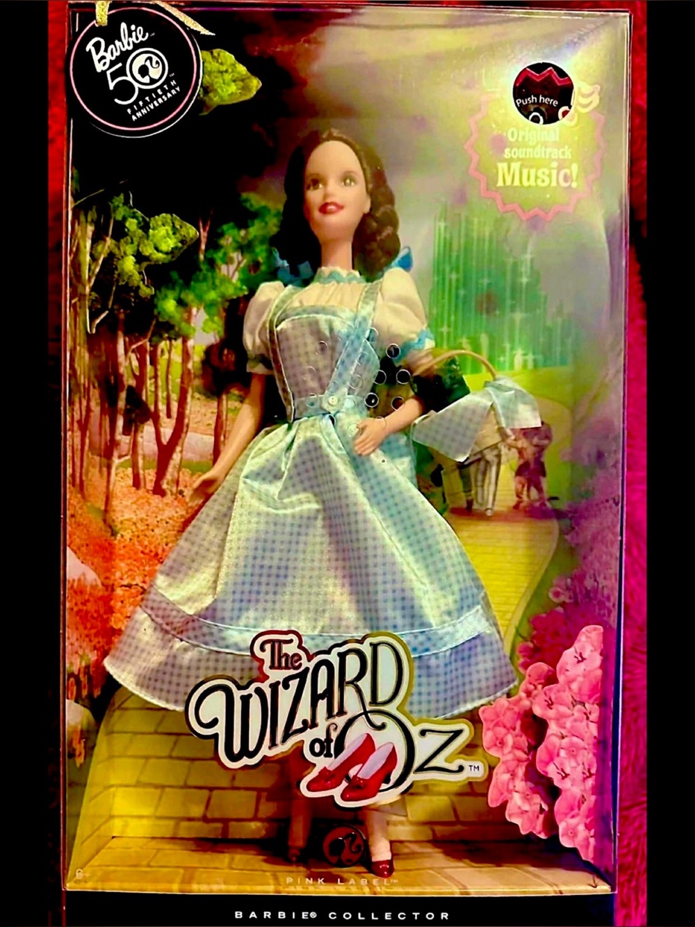NEW & RARE Collectable 50th Anniver. Wizard of Oz Dorothy 2008 Barbie Pink Label